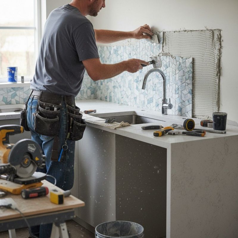 Tile Backsplash Installation